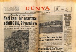 Dünya Gazetesi 16 Eylül 1968 - Çırağan Sarayının Önüne İskele GZ103497 - 1