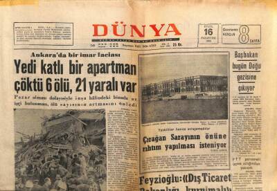Dünya Gazetesi 16 Eylül 1968 - Çırağan Sarayının Önüne İskele GZ103497 - 2