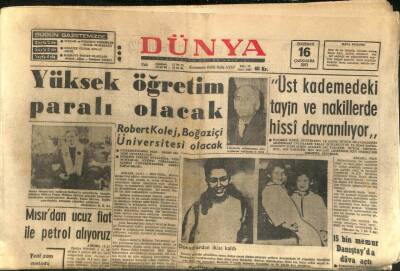 Dünya Gazetesi 16 Haziran 1971 - Dinçer TRT , Tarafsızlığını Muhafaza Edemedi GZ114140 - 1