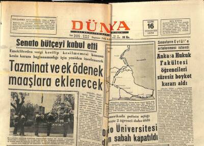 Dünya Gazetesi 16 Mayıs 1970 - Ankara Hukuk Fakültesi Öğrencileri Süresiz Boykot Kararı Aldı GZ66188 - 2