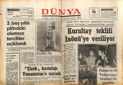 Dünya Gazetesi 16 Nisan 1972 - Çiçek Hastalığı Yunanistana Sıçradı GZ68107 - 2