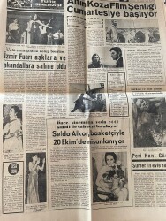 Dünya Gazetesi 17 Eylül 1970 - Selda Alkor Basketçiyle 20 Ekim'de Nişanlanıyor - Fatma Girik'in Sahne Tuvaleti - Peri Han Güner Sümer İle Evlenecek GZ148226 - 2
