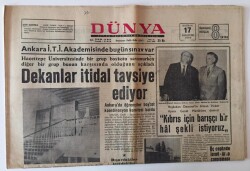 Dünya Gazetesi 17 Haziran 1968 - Demirel Kıbrıs İçin Barışçı Bir Hal Şekil İstiyoruz GZ13039 - 2