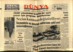 Dünya Gazetesi 17 Nisan 1965 - Kıbrıs Her Şeyden Önce Bir Türk-Yunan Meselesidir GZ59946 - 1