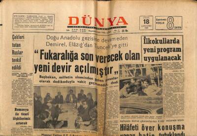 Dünya Gazetesi 18 Eylül 1968 - Hılafeti Över Konuşma Yapan Hatip Tutuklandı GZ59788 - 1