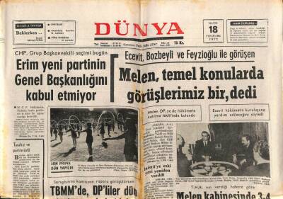 Dünya Gazetesi 18 Mayıs 1972 - Ziya Yılmaza Ait İdam Kararının Onayı İstendi GZ83632 - 1