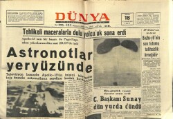 Dünya Gazetesi 18 Nisan 1970 - Astronotlar Yeryüzünde GZ61094 - 1