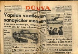 Dünya Gazetesi 18 Temmuz 1962 - Sanayi Bölgelerinin Tespitine Başlanacak GZ61106 - 1