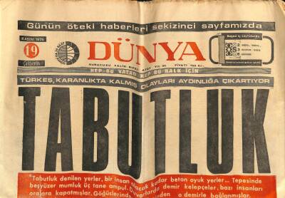 Dünya Gazetesi 19 Kasım 1975 - Yıl 1939...Türkeşin Mücadelesinde Eşi En Büyük Destekti... GZ115243 - 1