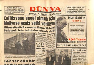 Dünya Gazetesi 19 Şubat 1961 - Üniversite Öğretim Üyeleri Partilere Girebilecek GZ87213 - 1