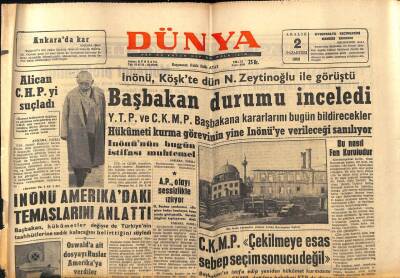 Dünya Gazetesi 2 Aralık 1963 - Kennedy Adına Koru Yetiştirilecek GZ80638 - 1