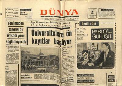 Dünya Gazetesi 2 Eylül 1972 - İstanbul Belediyesi Eminönü Et Tanzim Satısı Açtı GZ61141 - 1