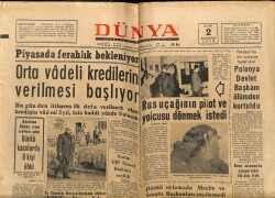 Dünya Gazetesi 2 Kasım 1970 - Rus Uçağının Pilot Ve Yolcusu Dönmek İstedi GZ68298 - 2