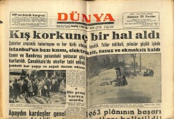 Dünya Gazetesi 2 Mart 1963 - İstanbulda Kış Korkunç Bir Hal Aldı GZ61144 - 2