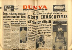 Dünya Gazetesi 2 Mayıs 1963 - Krom İhracatımız 75 Bin Ton Düştü GZ59980 - 2