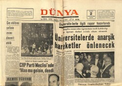 Dünya Gazetesi 2 Mayıs 1970 - Üniversitelerde Anarşik Hareketler Önlenecek GZ66210 - 2