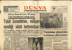 Dünya Gazetesi 20 Haziran 1971 - Ahmet İhsan Kırımlı AP Adına Cevap Verdi GZ68019 - 2