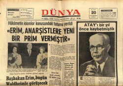 Dünya Gazetesi 20 Mart 1972 - Hükümetin İdamlar Konusundaki Tutumu Yerildi GZ68037 - 1