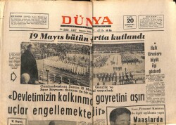 Dünya Gazetesi 20 Mayıs 1970 - Sunay Devletimizin Kalkınma Gayretini Aşırı Uçlar Engellemektedir GZ66187 - 2