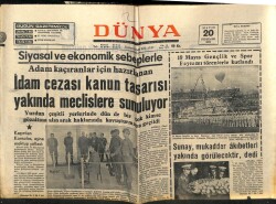 Dünya Gazetesi 20 Mayıs 1971 - İdam Cezası Kanun Tasarısı Yakında Meclislere Sunuluyor GZ61170 - 1