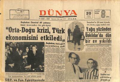 Dünya Gazetesi 20 Nisan 1969 - İran İle Irak Arasında Gerginlik GZ118109 - 1
