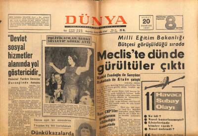Dünya Gazetesi - 20 Şubat 1967 - Atatürk Filmi İçin Özel Kanun GZ111052 - 1