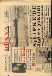 Dünya Gazetesi 21 Aralık 1962 - Silifkede 300 Ev Yıkıldı GZ68028 - 2