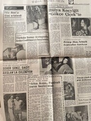 Dünya Gazetesi 21 Eylül 1972 - Filiz Akın'ın Filmi Ertelendi - Hülya Koçyiğit Gökçe Çiçek'te - Türkan Şoray Avrupa'da Tedavi Edilmeye Başlandı GZ143352 - 2