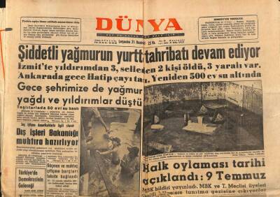 Dünya Gazetesi 21 Haziran 1961 - Menderesin Elini Öptüğü Bir Şahsa Dair Önemli Açıklama GZ87201 - 1