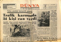 Dünya Gazetesi 21 Haziran 1971 - Ferah Pehlevi Yeşilköyden Transit Geçti GZ68020 - 1