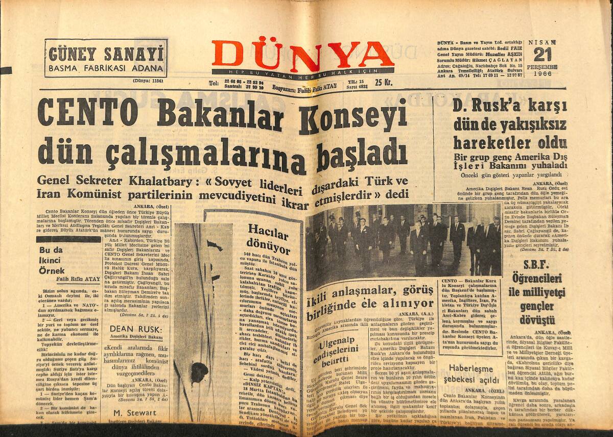 Dünya Gazetesi 21 Nisan 1966 - Nancy Sinatra Şarkıcılıktan Sonra Şimdi De Film Çevirmeye Başladı - Sophia Loren Ve C. Ponti Nihayet Evlendiler GZ148198 - 1