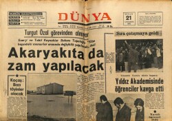Dünya Gazetesi 21 Nisan 1971 - Akaryakıta da Zam Yapılacak GZ68318 - 1