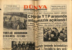 Dünya Gazetesi 21 Ocak 1963 - CHP İle YTP Arasında Anlaşmazlık Açıklandı GZ68252 - 2