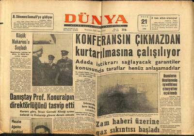 Dünya Gazetesi 21 Ocak 1964 - Rumların Hastanede İşledikleri Cinayetler Açıklandı GZ68205 - 1