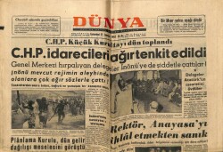 Dünya Gazetesi 21 Temmuz 1962 - CHP İdarecileri Ağır Tenkit Edildi GZ59873 - 1