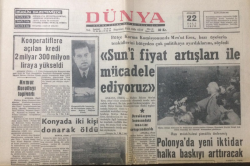 Dünya Gazetesi 22 Aralık 1970 - Suni Fiyat Artışları İle Mücadele Ediyoruz - GZ12913 - 2