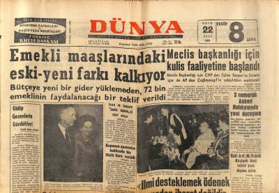 Dünya Gazetesi 22 Ekim 1963 - Tarhanın Adaylığına Dün İtiraz Edildi GZ80661 - 1