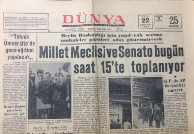 Dünya Gazetesi 22 Ekim 1969 - İkinci Ay Yolculuğu Heyecanı Başladı - GZ12935 - 1