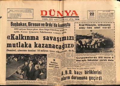 Dünya Gazetesi 22 Eylül 1970 - Ümit Tiyatrosunda Koalisyon Oldu GZ87185 - 1