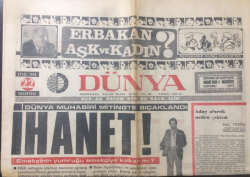 Dünya Gazetesi 22 Eylül 1975 - İHANET - GZ12955 - 2