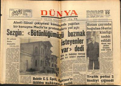 Dünya Gazetesi 22 Haziran 1966 - Botan Çayında Boğulan 16 Erin Kimliği Tesbit Edildi GZ82208 - 1