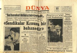 Dünya Gazetesi 22 Haziran 1970 - Sol Hareket İhtilalci Hüviyettedir GZ68287 - 2