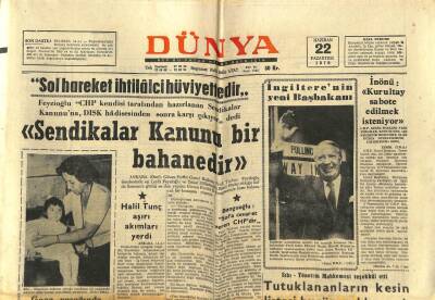 Dünya Gazetesi 22 Haziran 1970 - Sol Hareket İhtilalci Hüviyettedir GZ68287 - 1