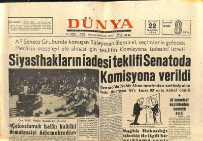 Dünya Gazetesi 22 Mayıs 1969 - Çekoslavak Halkı Hakiki Demokrasiyi Özlemektedir GZ103516 - 2