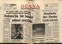 Dünya Gazetesi 22 Mayıs 1973 - Sıkıyönetim Bazı İllerden Kaldırılacak GZ61039 - 2