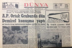 Dünya Gazetesi 23 Ekim 1969 - 1975te Türkiye Nüfusu 41 Milyon Olacak - GZ12936 - 2