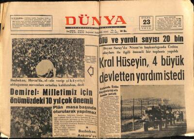 Dünya Gazetesi 23 Eylül 1970 - Liz Taylor Estetik Bir Ameliyatla Gençleşti GZ87184 - 1