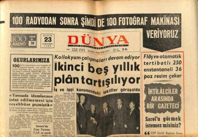 Dünya Gazetesi 23 Kasım 1966 - Sunay , Dün Çankayada Komutanlarla Görüştü GZ80596 - 1