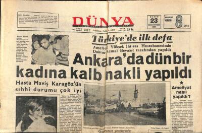 Dünya Gazetesi 23 Kasım 1968 - Galata Köprüsü Üstünde Basın Toplantısı Yaptı GZ109871 - 1