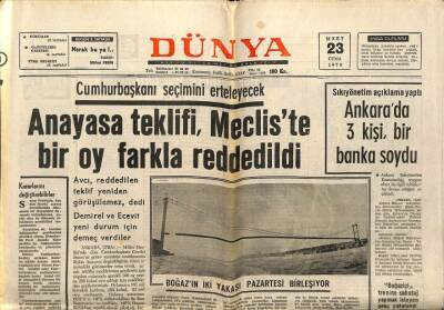 Dünya Gazetesi 23 Mart 1973 - Boğazın İki Yakası Pazartesi Birleşiyor GZ68004 - 2